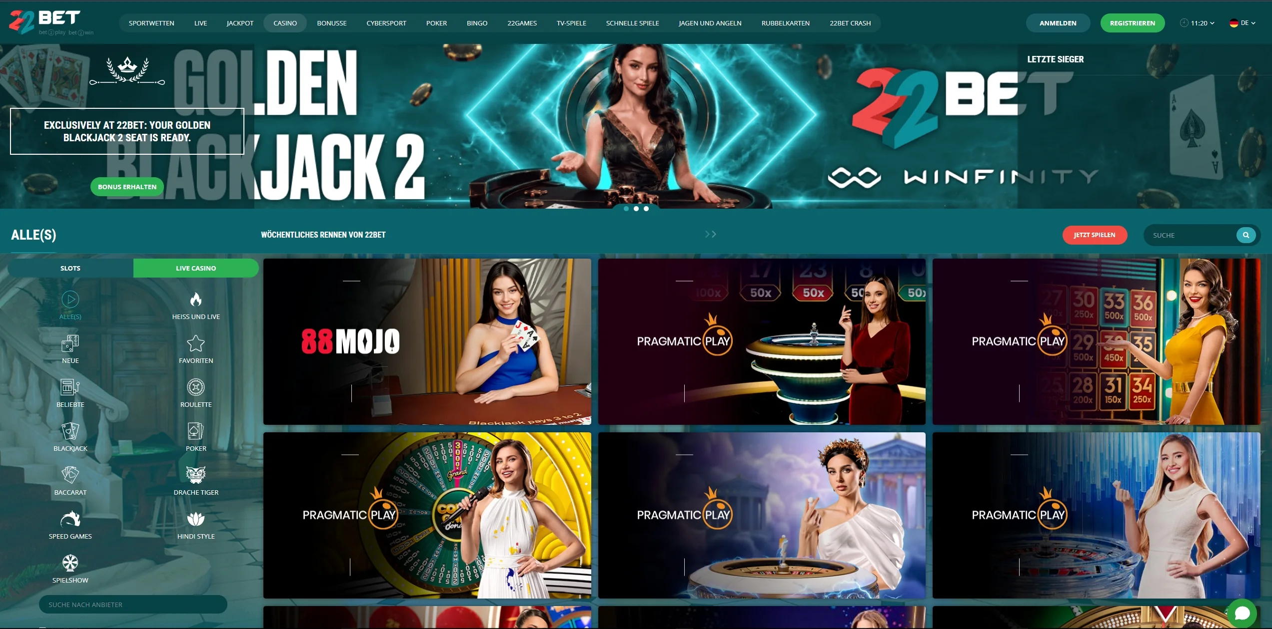 22Bet – neue Casinos Österreich