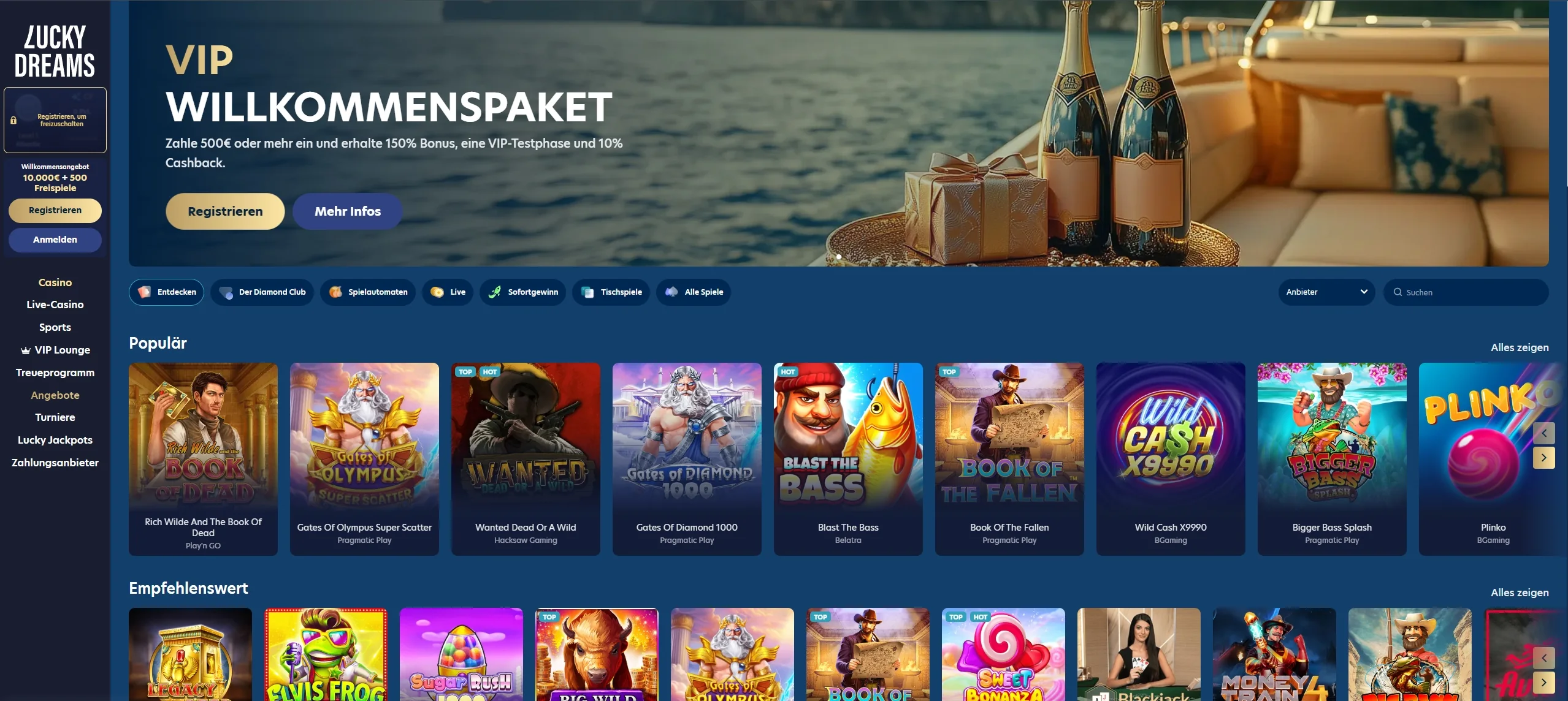 Lucky Dreams – beste neue Online Casinos
